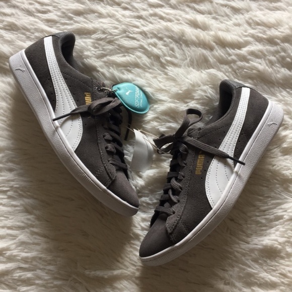 puma ladies vikky suede grey